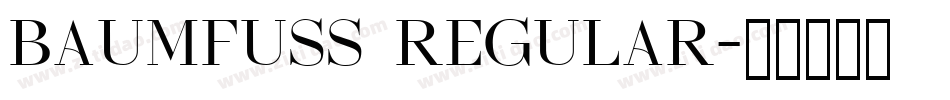 Baumfuss Regular字体转换